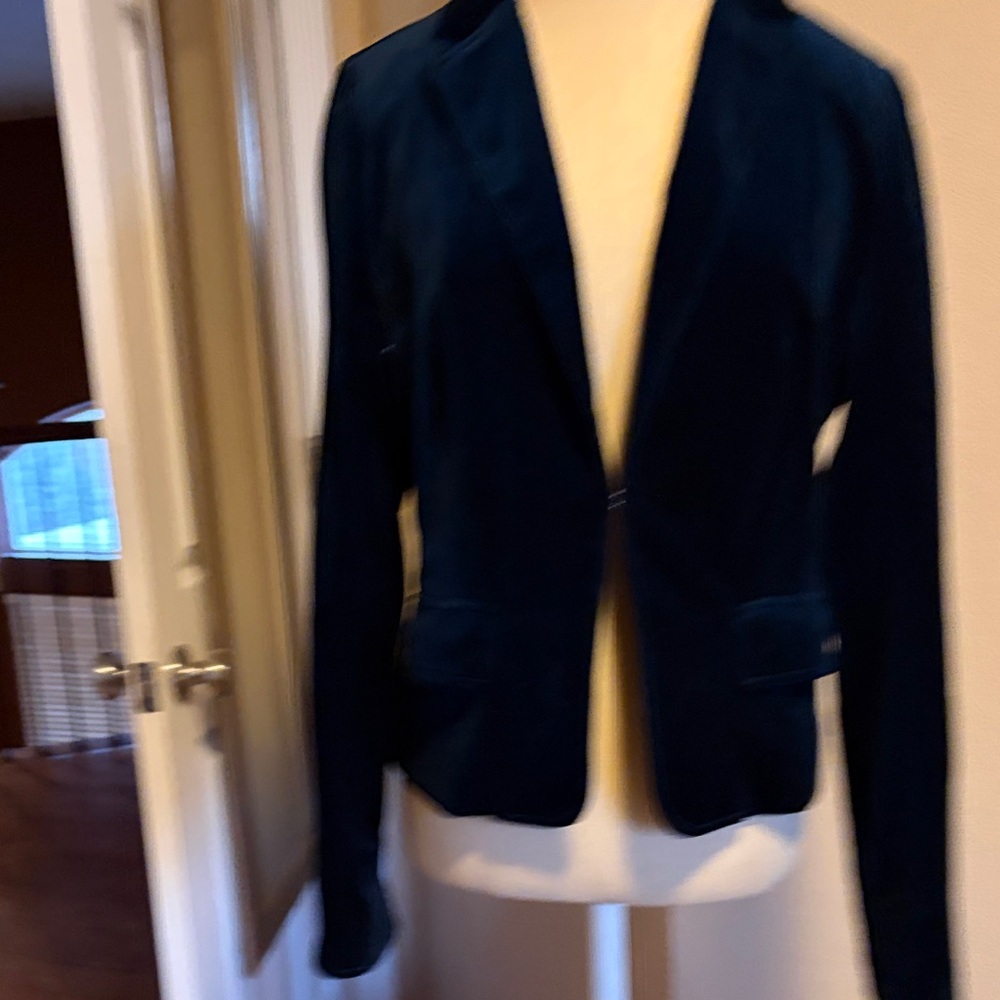 J. Crew Vintage Navy Velvet Blazer